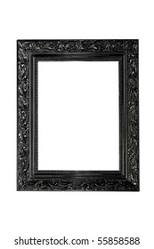 Plastic Black Artistic Frame With Clipping Path