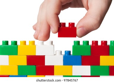 Hand Building Wall By Stacking Block Stock Photo 657830488 | Shutterstock