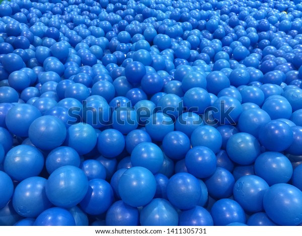 Plastic Blue Ball Kids Play Blue Stock Photo 1411305731 