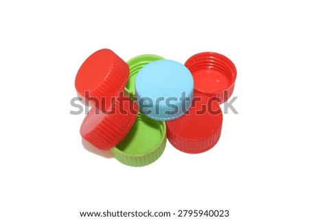 Plastic Bottle cap closure isolated on white background