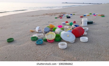 caps on the beach