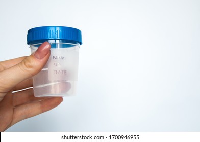plastic bottle for delivery of urine.white background isolated