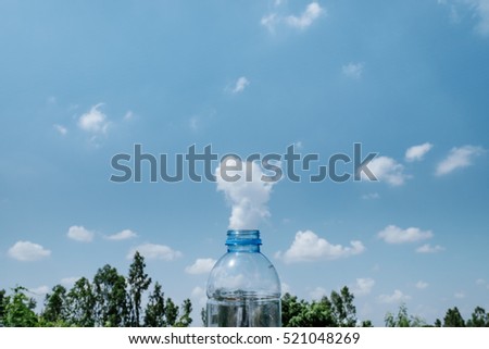 Plastic Bottle Factory Smoke Cloud Idea Inspiration for World Campaign