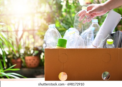 plastic bottle garbage for recycling concept reuse 
