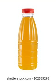 Plastic Bottle Of Orange Juice