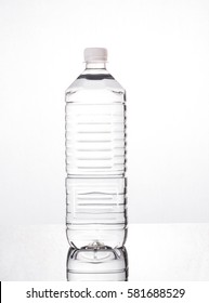 Plastic bottle of water isolated on the white background.