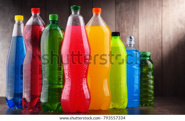 Plastic Bottles Assorted Carbonated Soft Drinks Stock Photo 793557334 ...