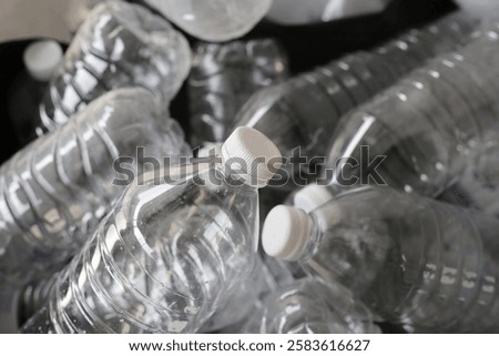 Plastic bottles in garbage bag