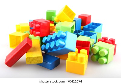 Plastic Building Blocks Stock Photo 90411694 