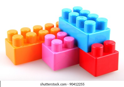 Plastic Building Blocks Stock Photo (Edit Now) 90411787