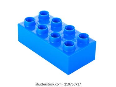 Plastic Building Blocks Isolated On White Stock Photo 210755917 ...