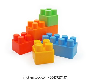 Plastic Building Toy Blocks Isolated On Stock Photo 1640727457 