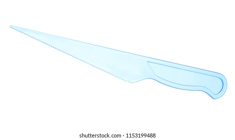 Plastic Cake Knife Isolated On White Background