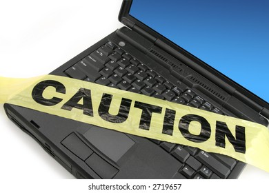 plastic caution tape and keyboard, computer crime - Powered by Shutterstock - Get 15% off with code: PIKWIZARD15