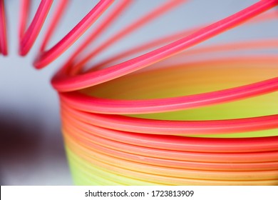 plastic colored rainbow close up