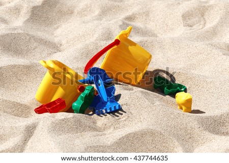 Similar – Shovel and starfish on the beach