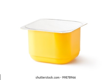 Plastic Container Dairy Products Foil Lid Stock Photo (Edit Now) 99878966