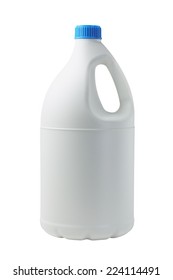 Plastic Container For Detergent On White Background