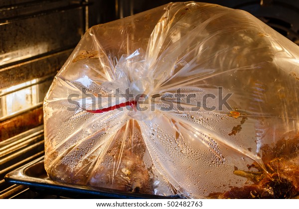 plastic wrap in oven