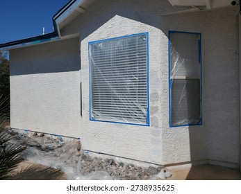 Plastic Covered Windows, Preparing to Paint the Exterior of My House