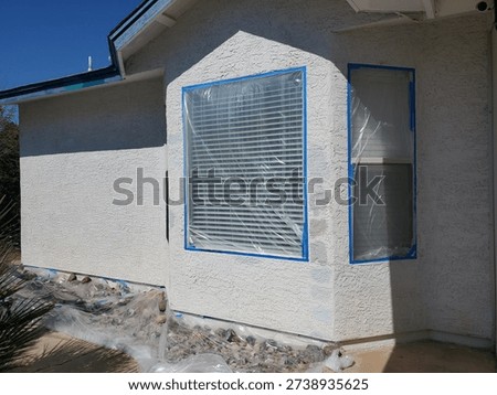 Plastic Covered Windows, Preparing to Paint the Exterior of My House