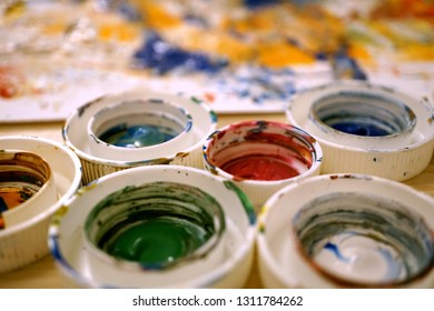 Plastic Covers Paint Containers Stock Photo (Edit Now) 1311784262