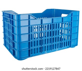 plastic crate on white background  - Shutterstock ID 2219127847