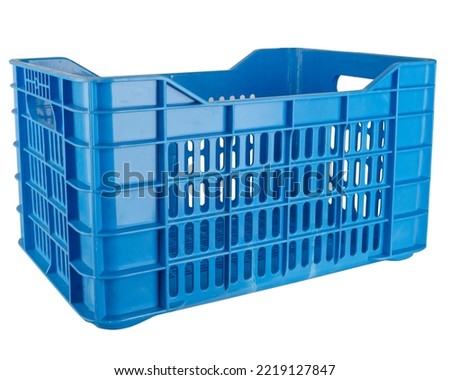 plastic crate on white background 