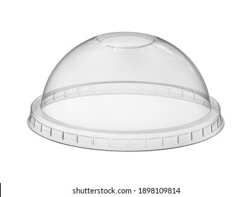 Plastic cup cover lid disposable (with clipping path) isolated on white background - Shutterstock ID 1898109814
