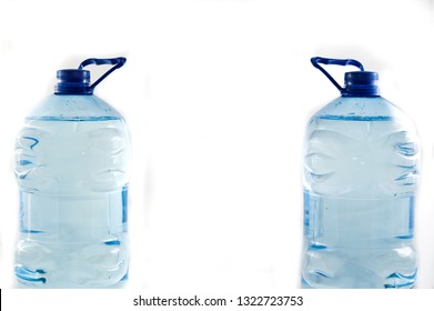 A Plastic Five Litre Water Bottle Isolated.