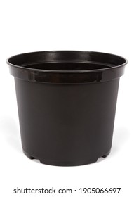 Plastic Flowerpot Isolated On A White Background.