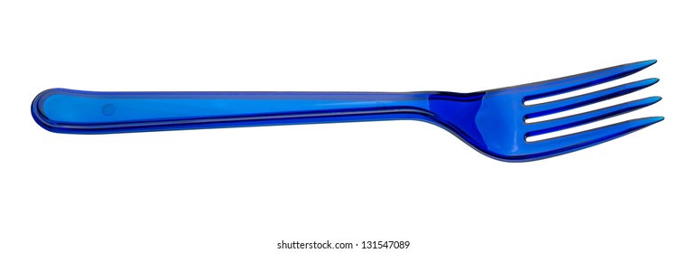 Plastic Fork Isolated On White Background