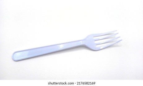 Plastic Fork Isolated On White Background