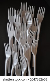 Plastic fork pile