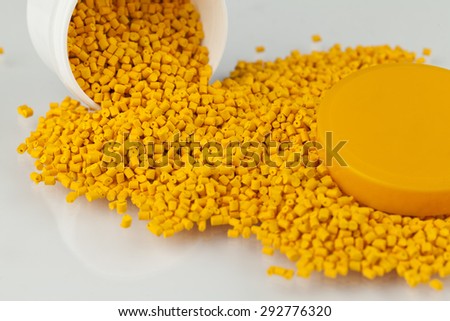 plastic granules  close up background
