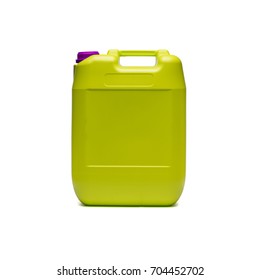 Plastic green container on a white background