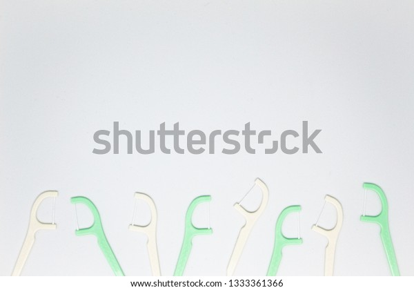 green plastic toothpicks