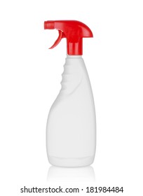 A Plastic Hand Spray Bottle, Isolated On White