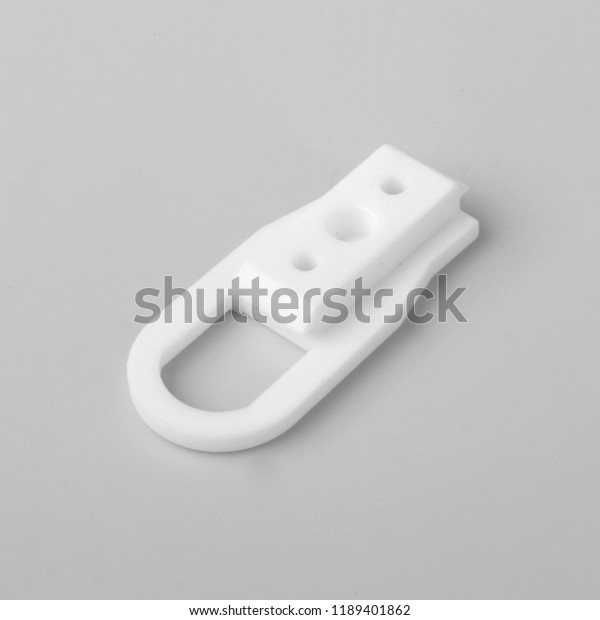 Plastic Hooks Fixing Fabrics Curtains Different Stock Photo Edit