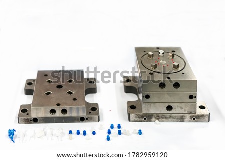 Plastic injection metal mold production from manufacture by high precision and quality cnc machining center material made from steel with plastic sample part