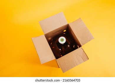 Plastic Keg Packed In A Cardboard Box.