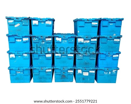 Plastic Logistic Box that is Stackable and Nestable for Pharmacy Stores.