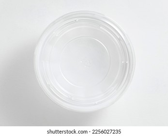Plastic lunch box separated top view  isolated on white background - Shutterstock ID 2256027235
