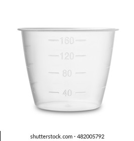 Plastic Measuring Cup Isolated On White