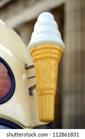 Plastic Model Ice Cream On Vintage Ice Cream Truck