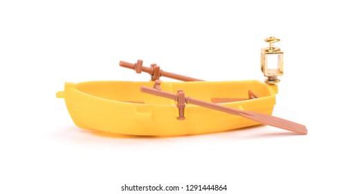 small plastic toy boats