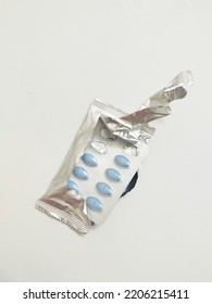 Plastic Packaging Of Medicine That Has Been Opened For Consumption