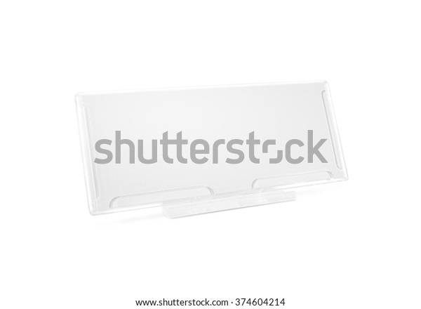 Plastic Paper Holder Mock Stand On Stock Photo Edit Now 374604214