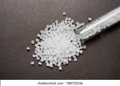 Plastic pellets. Transparent Polyethylene granules. Plastic Raw material .High Density Polyethylene (PE-HD).  PE-LD