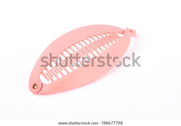 Plastic Pink Banana Hair Clip Banana Stock Photo Edit Now